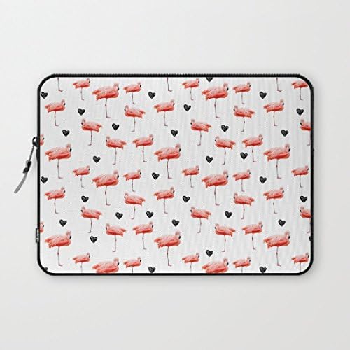 Longdong 13 Inches Flamingo Pattern Computer Case Bag Slim Waterproof Neoprene Laptop Sleeve for MacBook Pro / Laptops / Notebook