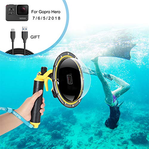 Dome Port Boîtier étanche pour GoPro Hero 7 6 5 2018, Boîtier étanche pour GoPro Accessoire avec Dome Port Boîtier étanche pour GoPro Hero 7 6 5 2018, Boîtier étanche pour GoPro Accessoire avec