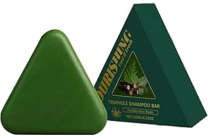 DUQULLE Shampooing Solide Triangle Naturel, Shampoing Solide D'Usman Pour Pousse Des Cheveux, Shampoings Naturels Anti-chute, Pour La Repousse Des Cheveux, Nourrit En Profondeur, Soins Capillaires