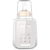 Vuxava Portable 8-in-1 Baby Bottle Warmer with Sterilizer, Defrost Function, Night Light, Timer - For Home and Car