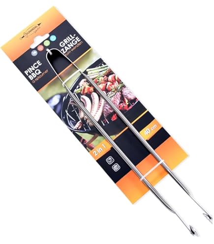 Rösle 17160 Pinza per Grill, Acciaio Inox, Argento, 31.5 x 5.5 x 2.5