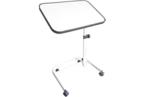 ‎FABACARE FabaCare RMF Side Table Height-Adjustable Bed Table on Castors Very Stable Table for Bed with Tilt, Folding, Adjustable Angle