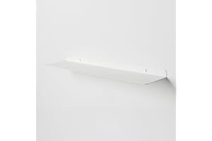 Steelnovo | Zeno, Mensola da Parete in Metallo Verniciato, Mensola da Muro Portaoggetti, 60x3x15 cm, Colore Bianco, Design Minimal e Moderno, Scaffale da Muro, Made In Italy