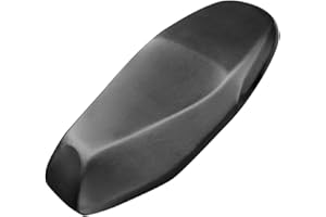 LIHAO Funda Impermeable para Asiento de Motocicleta Almohadilla de Cuero Asiento - Tamaño XL (Negro)