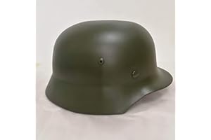 ‎KOYHENG WW2 Helm. Weltkrieg Deutscher Elite Wh Army M35 M1935 Stahlhelm Zweiter Weltkrieg Schutzhelm mit Lederfutter Stahlhelm