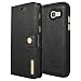 Sparkle DG MING Samsung Galaxy A5 2017 Flip Cover Genuine Leather Wallet Case Flip cover Magnetic Detachable Leather Back Cover 3 Card Slots 1 Cash Slot Removable Cover Case for Samsung Galaxy A5 2017 (Black) RS.1500.00