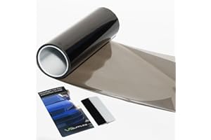 VT Supplies 30 x 200cm Medium Smoke Tint Film For Headlights Tail light Car + Squeegee Tool
