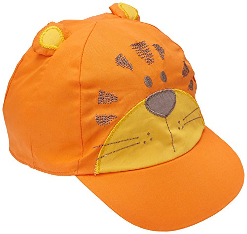 Chicco Unisex baby Animal print Cap -  Orange - 0-3 Months