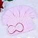 Kolylong Hair Drying Cap Microfiber Hair Turban Quickly Dry Hair Hat Wrapped Towel Bathing Cap (Pink)
