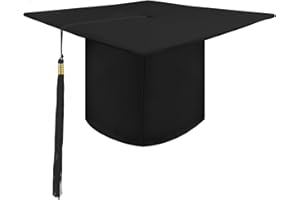 AUYAO Graduation Hat for Adult Graduation Cap with Tassel, Adjustable Academic Graduation Hat, Graduation Party Supplies Academic Costome Graduation Cap Unisex