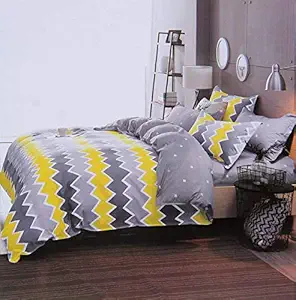 MIL Furnishings Polycotton Queen Size Quilt Cover (Stars, 90x100-inch)