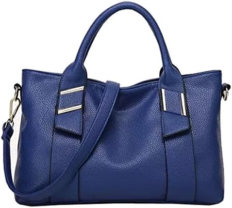 Jonesport Lovely Tote Top Handle Cross Body Shoulder Satchel Purse Handbag for Women Leather Blue