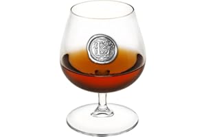 ENGLISH PEWTER COMPANY SHEFFIELD, ENGLAND English Pewter Company, bicchiere per brandy e cognac, 0,4 l, con monogramma personalizzabile L Clear