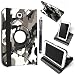 Produktbild GSD Style Your Mobile {TM} Samsung Galaxy Tab 3 17,8 cm Zoll GT-P3200 P3200 GT P3210 P3210 SM T210/T211/T215/Flip Ständer 360 ° drehbar Sleep/Awake PU Leder Case Cover + Stylus