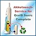 Produktbild Profi Akkutauschservice für alle Schallzahnbürsten von Braun Oral B Sonic Complete mit 1600 mAh 4729 DLX S18.535.3ACHTUNG!!! Ohne vorher zugesendetes Versandmaterial!!! Sehen Sie dafür bitte in die Angebote Premiumtausch *Akkutauschen.de ist ausgezeichnet mit dem Qualitätssiegel Werkstatt N des Rates für Nachhaltige Entwicklung*