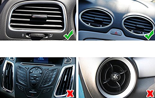 lucklystarÂ® Supporto Magnetico di Movil per griglie del aria di auto supporto rotazione di 360??Â° accessori per dispositivi portatili per iPhone 7/6Â Plus/6S/6/Se/Android Smartphone GPS Navigatore (Nero)