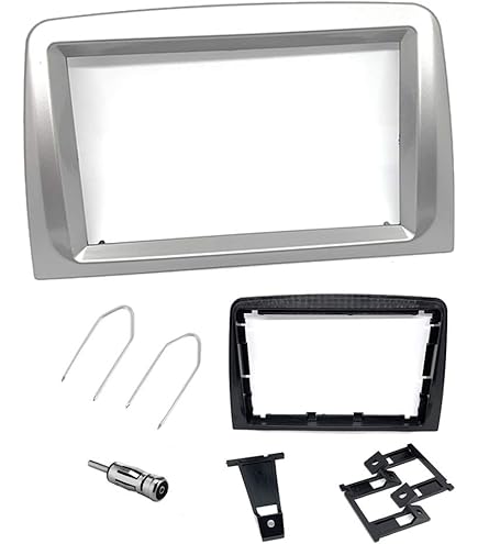 Mascherina Autoradio 2 DIN Per Alfa Mito - Silver Lucido, Vano 172x97mm - Foto 4