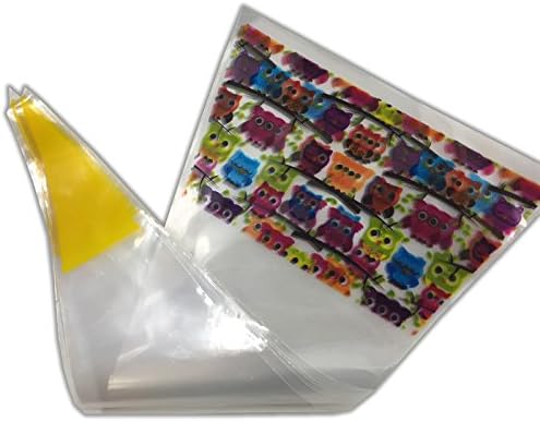 Owl Design Funky Printed Cone Sweet Bags - Empty Party Favours Display Bag (Pack of 10)