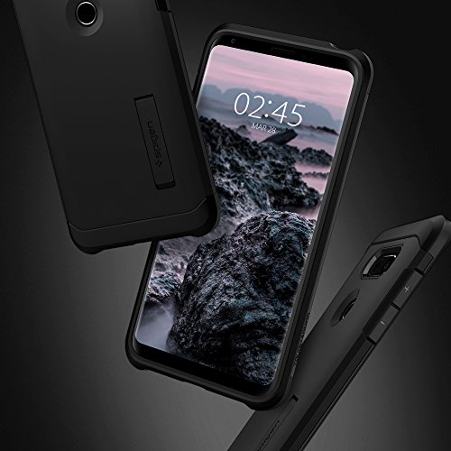 LG V30 / LG V30 Plus / LG V30S ThinQ Case, Spigen® [Tough Armor] LG V30 Cover with Kickstand and Extreme Heavy Duty Protection and Air Cushion Technology for LG V30 (2017), LG V30S ThinQ (2018) - Black - A25CS21980