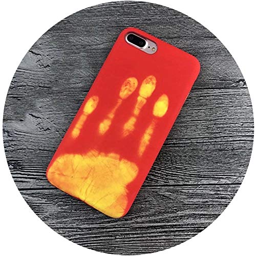Winnee Fashional Thermal Sensor Case for iPhone X XS XR XS Max 7 8 6 6s Plus Thermal Heat Induction phone case fundas protective cover,Red,for iPhone 6 6S