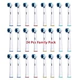 Banavos 24 Pcs Replacement Toothbrush Heads for Oral B - Round Head for Hard to Reach Areas