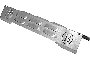 GS GRILL SUPPLY MADE IN GERMANY · LEIDENSCHAFT · QUALITÄT BABOSSA® Flammschutzblech - titanstabilisiert durch V4A Edelstahl | Brennerabdeckung | Aromaschiene | Made in Germany - Ersatzteil für Rösle Videro | 1er Pack