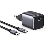 UGREEN Nexode 30W USB C-laddare med USB C till USB C-kabel USB C-strömadapter GaN II snabbladdare med PPS Kompatibel med Gala