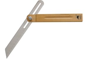 Metrica 69650 - Falsa squadra, con base in legno, 250 mm