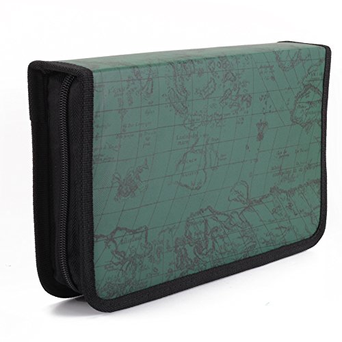 CD Etui Tasche Schutzhüllen Aufbewahrung für maximal 80 CD/DVD ( zufällige Farbe )