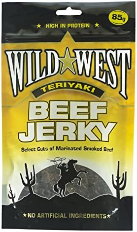 Wild West Teriyaki Natural Beef Jerky Box of 12 x 85g