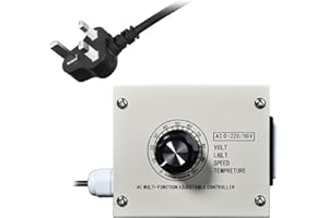 CIMSFCOR AC Motor Speed Controller, AC 30-220V 4000W Digital Regulator Variable Speed Switch AC Electric Fan Variable Speed Controller (A)