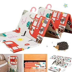 VDHJA Folding Baby Play Mat Waterproof Double Side Soft Foldable Baby Floor Foam Play Mat for Infants and Kids Picnic School Home Playmats & Floor Gyms With Baby Corner Free(5.8 X 6.4 Extra Large, 0-5 Years)