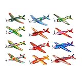 GLEITFLUGZEUGE AUS STYROPOR: - 12x Düsenjäger Jet Fighter Gleiter (20 cm) mit 12 verschiedenen Motiven!