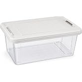 Premium Kapaklı Saklama Kabı &ndash; Kilitlenebilir &Ccedil;ok Ama&ccedil;lı D&uuml;zenleyici Kutu &ndash; BPA Free &ndash; İstiflenebilir Organizer &ndash; Ev, Mutfak,
