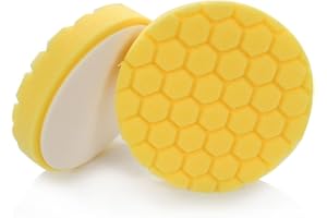 Chemical Guys - BUFX_101HEX5 BUFX_101_HEX5 Hex-Logic Heavy Cutting Pad, Yellow (5.5 Inch Pad Made for 5 Inch Backing Plates)