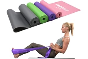 PROIRON Bandes Elastiques de Résistance Fitness Naturel Latex Bandes d'exercice pour Musculation Etirement Yoga Pilates dans Salle de Gym ou Domicile (Violet, 1.5M)