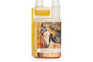 Agrobs Omega3 Pur | 1 l | Ergänzungsfuttermittel für Pferde | Kaltgepresstes Naturprodukt