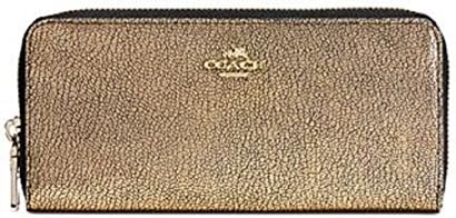 COACH SLIM ACCORDION ZIP WALLET IN M Light Gold