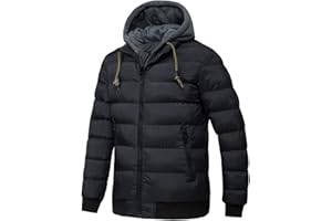 TONY BACKER Giubbotto Jacket Giacca Uomo Invernale con Cappuccio, Giubbino Giacchetto Uomo Giubbini Giubbotti Invernali Caldo Antivento