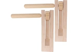 Toddmomy 2Pcs Holz Spinning Ratsche Noise Maker Grogger Traditionellen Matraca Spielzeug Kinder Pädagogisches Spielzeug für Spiele Parteien Veranstaltungen