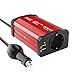 Produktbild Foval Spannungswandler DC 12V auf AC 230V 300W Inverter,wechselrichter Kfz Zigarettenanzünder Stecker, EU-Steckerdose,Aufladen iPad Laptop Kamera Kindle die meisten elektronische Geräte