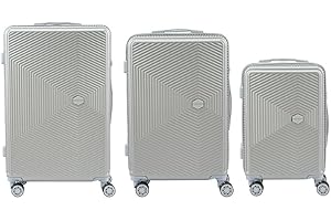 Convector Set 3 Trolley Da Viaggio, Valigie Rigide in Tre Dimensioni Con Ruote Girevoli a 360°, Lucchetto TSA e Struttura in ABS Doppio Strato, Antigraffio e Antiurto