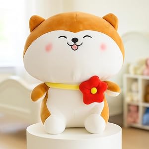 Babique Cat Flower Plush Soft Toy Cute Kids Animal Home Decor Boys/Girls (25 cm)