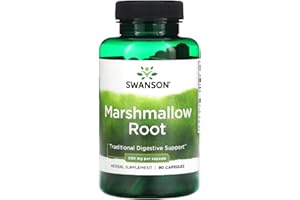 SWANSONS Swanson - Marshmallow Root, 500mg | Digestive and Respiratory Health - 90 Capsules