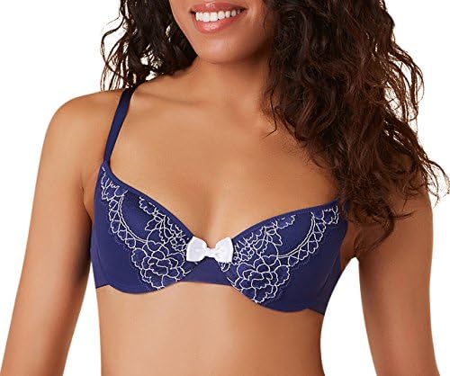 Passionata Women's Amoureuse-T-Shirt-BH Classic Bras, Blau (Blau/Weiß I9), 34 D, D