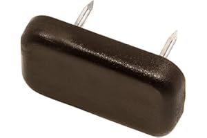 Adsamm® / 32 x Deslizante de plástico con clavo / 18x30 mm / marrón / rectangulares / Patas de muebles con clavo de la máxima calidad de Adsamm®