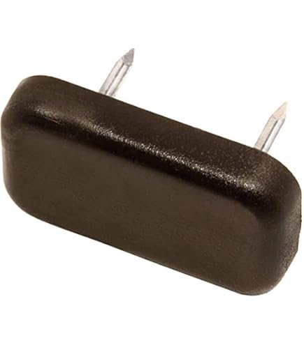 Adsamm 16-Pack Brown Plastic Furniture Gliders With Nail - 18x44mm Rectangular Sliders For Chairs & Tables - View #5
