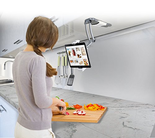 2-in-1-Küchenhalterung von CTA Digital für iPad Air / iPad mini / Surface / 7”–12″ Tablets (PAD-KMS) - 5