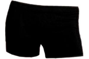 CRAZY CHICK Girls Neon Stretch Hot Pants Shorts Dance Gym Tutu Shorts Age: 5-12 yrs BLACK 5-6 Years