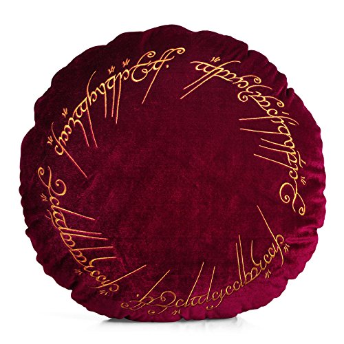 Herr der Ringe Kissen Der Eine Ring Samt Elbenwald rot Ø43cm - 2